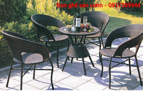Bàn ghế sân vườn nhôm đúc PGSP 840