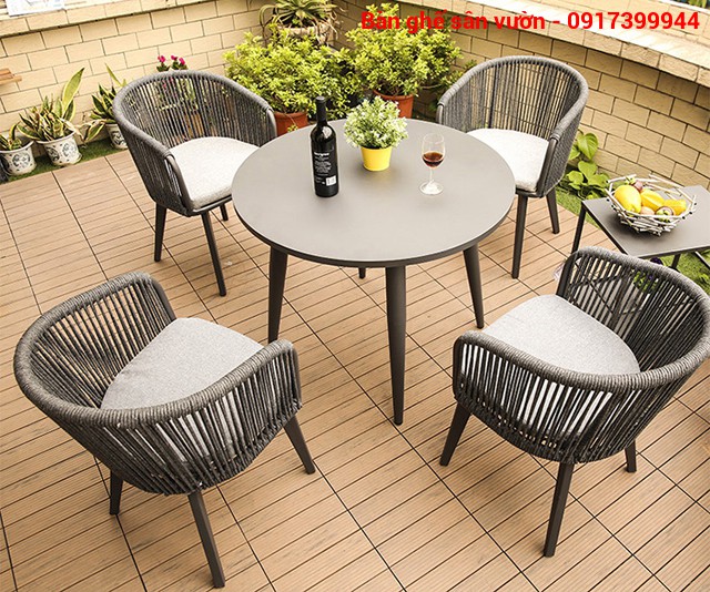 Bàn ghế sân vườn nhôm đúc PGSP 841