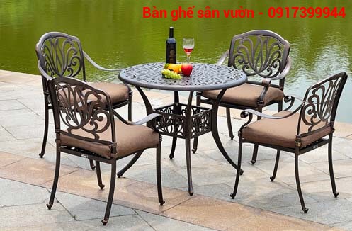 Bàn ghế sân vườn nhôm đúc PGSP 876