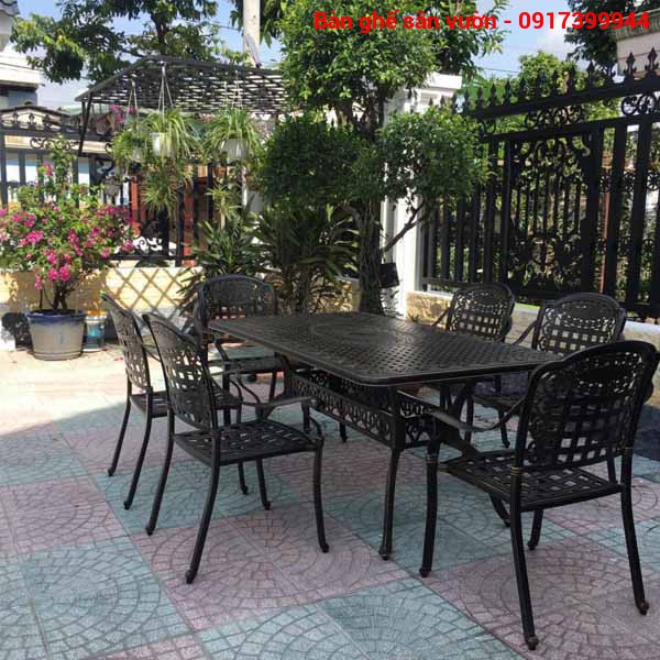 Bàn ghế sân vườn nhôm đúc PGSP 878