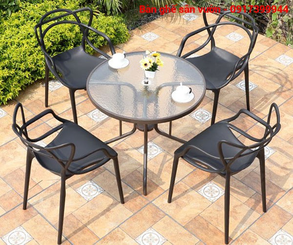 Bàn ghế sân vườn nhôm đúc PGSP 879
