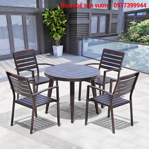 Bàn ghế sân vườn nhôm đúc PGSP 880