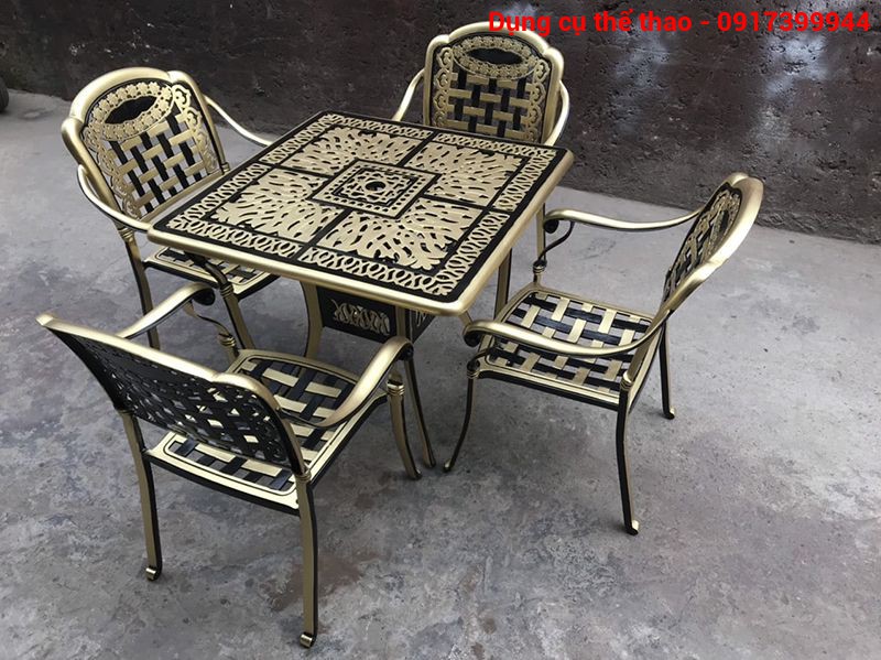 Bàn ghế sân vườn nhôm đúc PGSP 884
