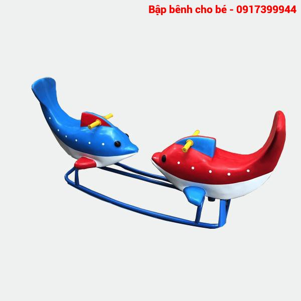 Bập Bênh Đôi Cho Bé 2 Con Cá Heo PGSP312