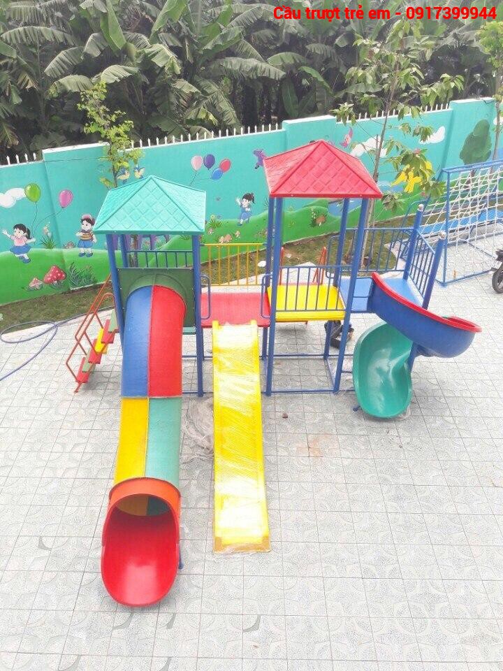 Bộ cầu trượt ống 3 sàn- PGSP166