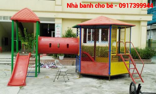 Nhà banh cầu trượt ống 1 sàn PGSP286