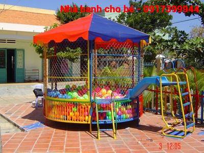 Nhà banh tròn có cầu trượt thỏ PGSP287