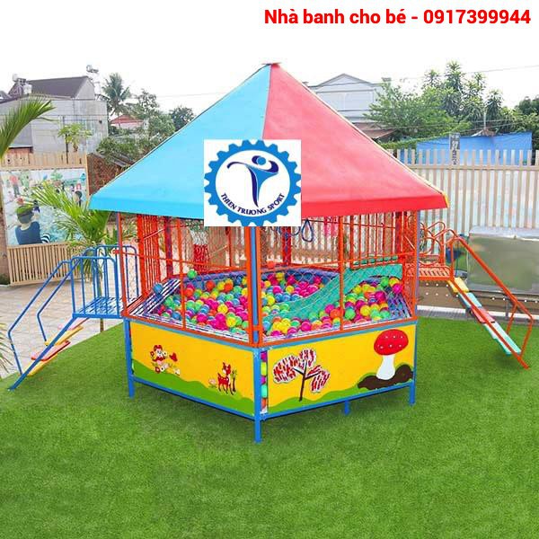 Nhà bóng cầu trượt mầm non PGSP290